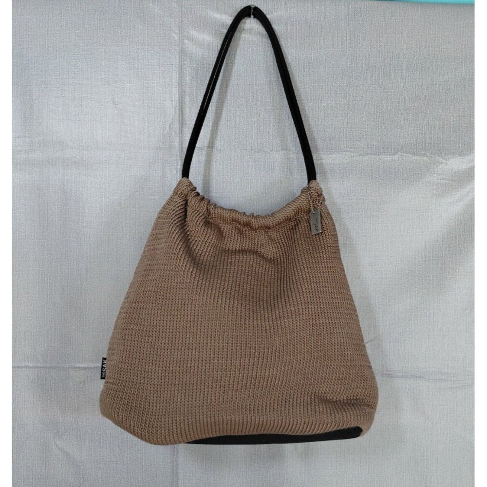 The Sak Elliott Lucca Crochet Handbag Cinch Top Handle Purse Charm‎